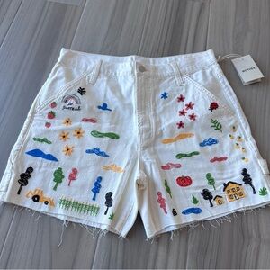 MOTHER WOMEN'S THE STUD FINDER FRAY SHORT